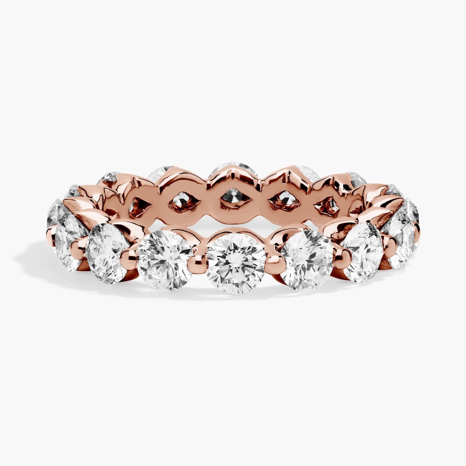 Floating Diamond Eternity Ring In 14K Rose Gold (3 Ct. tw. - H-I / SI1-SI2)