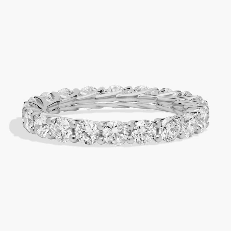 Trellis Lab-Grown Diamond Eternity Ring In 14K White Gold (2 Ct. tw. - F-G / VS2-SI1)