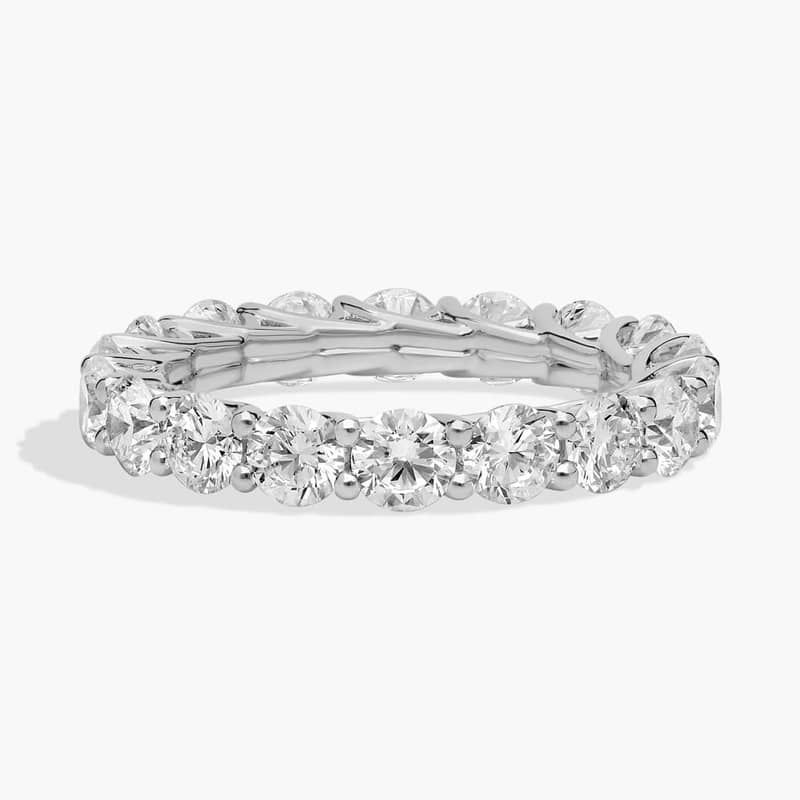 Trellis Diamond Eternity Ring  In 14K White Gold (3 Ct. tw. - H-I / SI1-SI2)