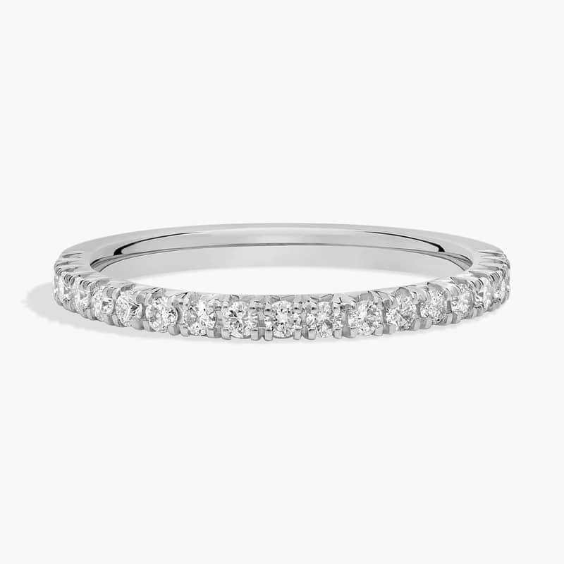 French Pavé Diamond Anniversary Ring In Platinum (1/4 Ct. tw. - H-I / SI1-SI2)