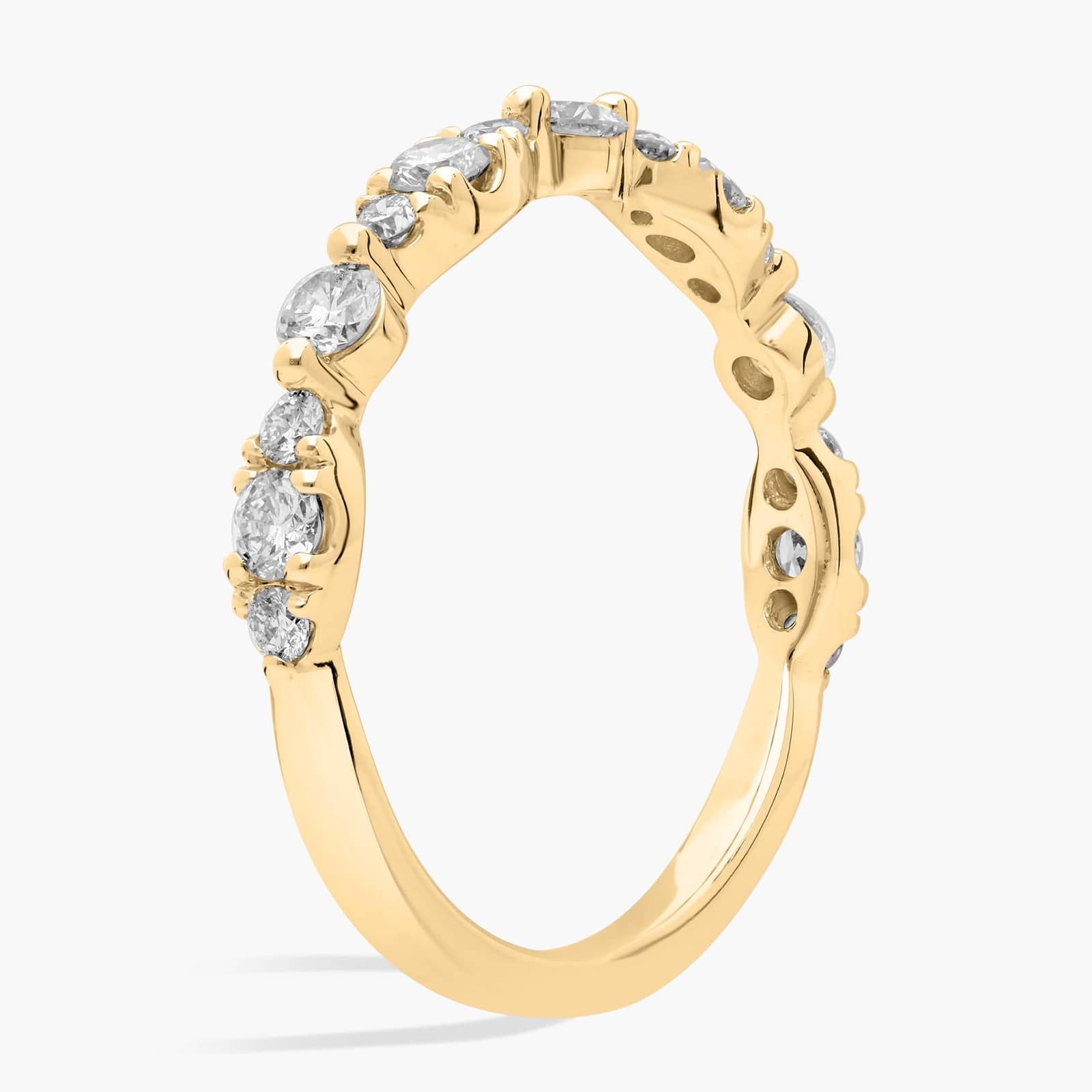 Scalloped Diamond Ring in 14K Yellow Gold (1/2 ct. tw.)
