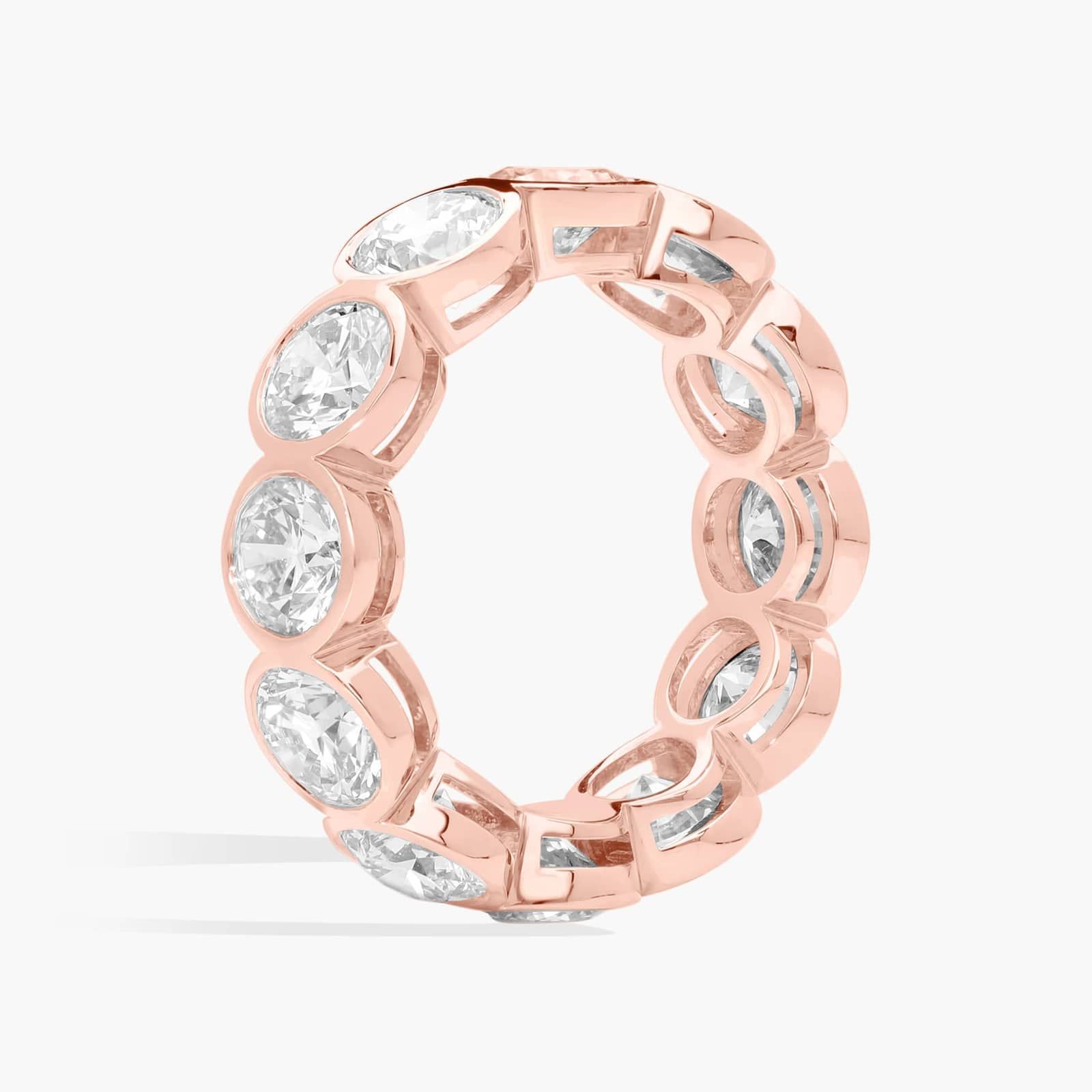 Bezel Eternity Ring With 6 CTW Round Cut Diamonds in 14K Rose Gold (5.8mm)