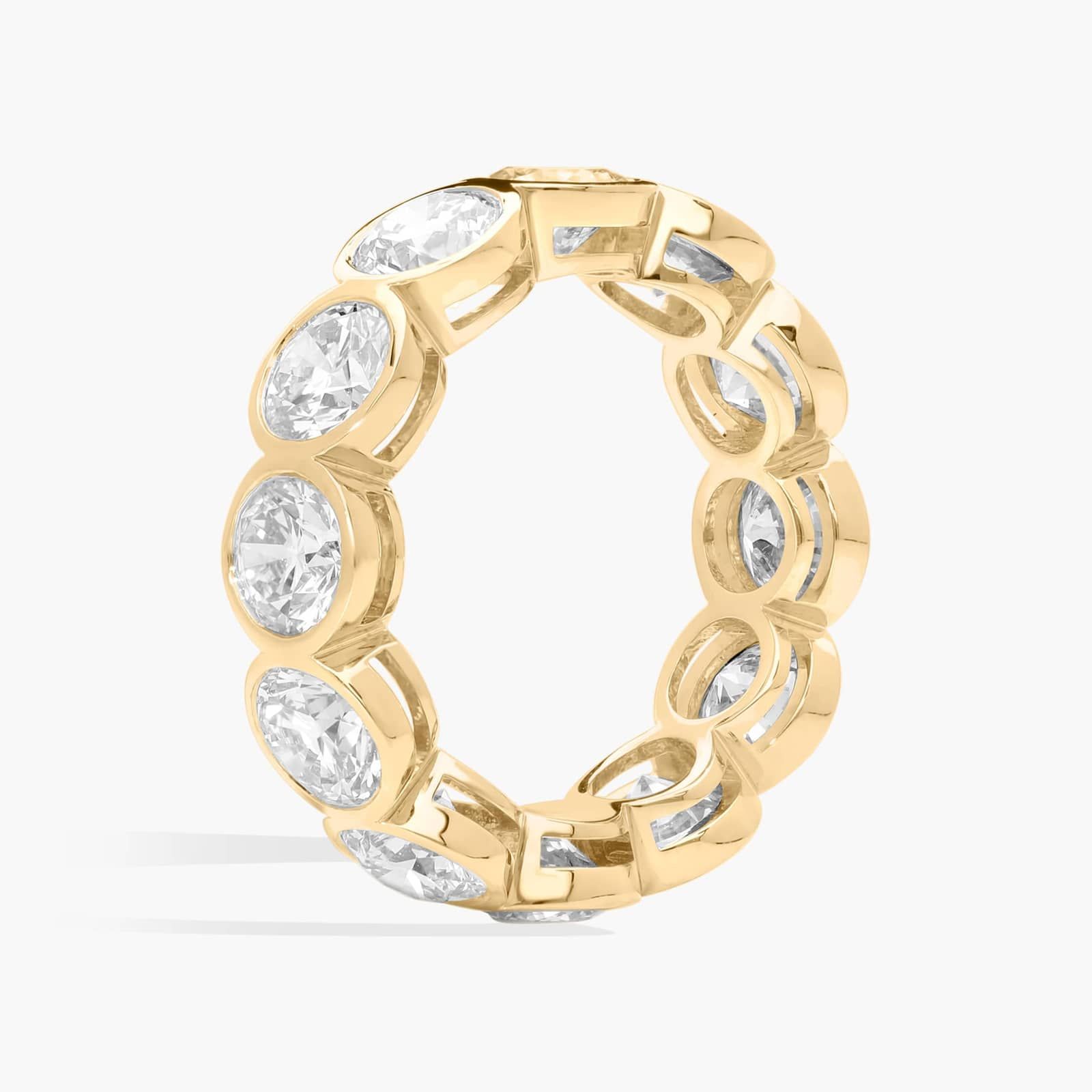 Bezel Eternity Ring With 6 CTW Round Cut Diamonds in 14K Yellow Gold (5.8mm)