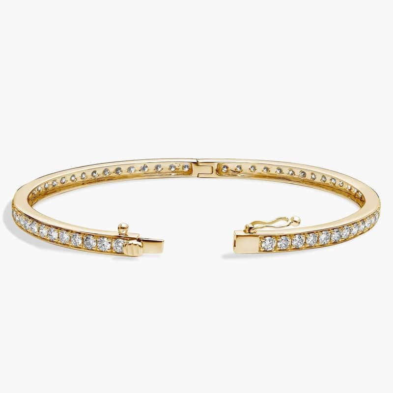 Eternity Diamond Bangle Bracelet in 18k Yellow Gold (3 ct. tw.)