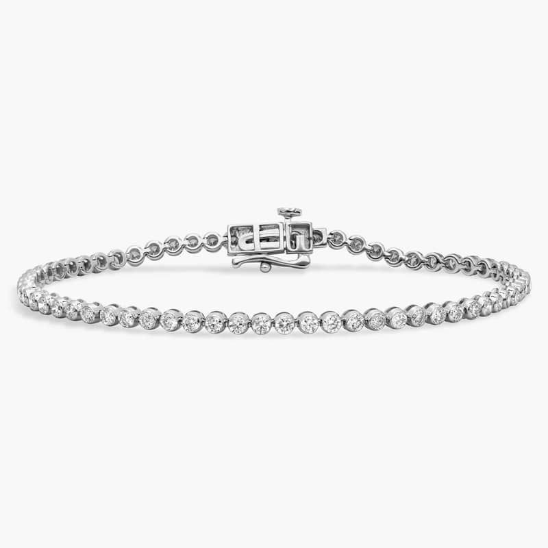 Floating Diamond Tennis Bracelet in 14k White Gold (3 ct. tw.)