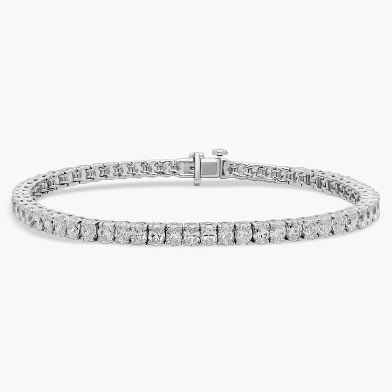 Oval Diamond Tennis Bracelet in 14k White Gold (8 ct. tw.)