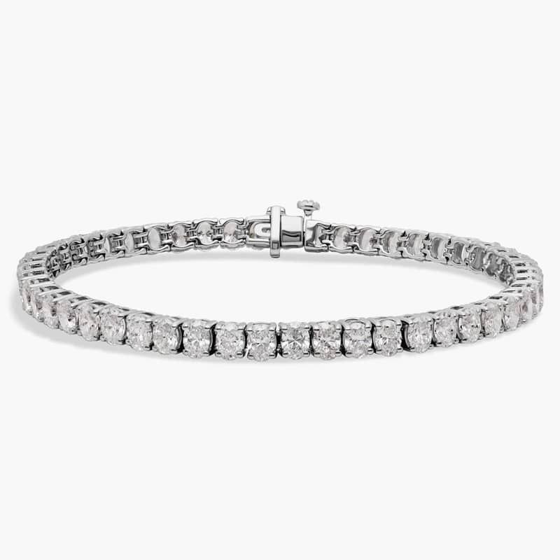 Oval Diamond Tennis Bracelet in 14k White Gold (10 ct. tw.)