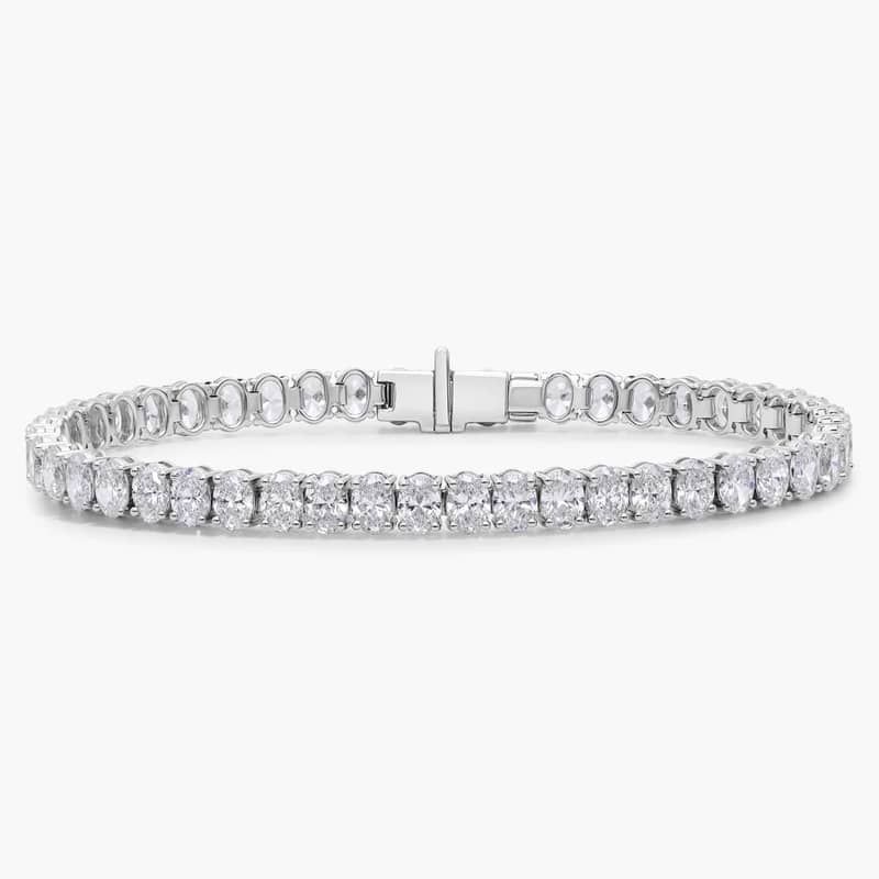 Oval Diamond Tennis Bracelet in 14k White Gold (12 ct. tw.)