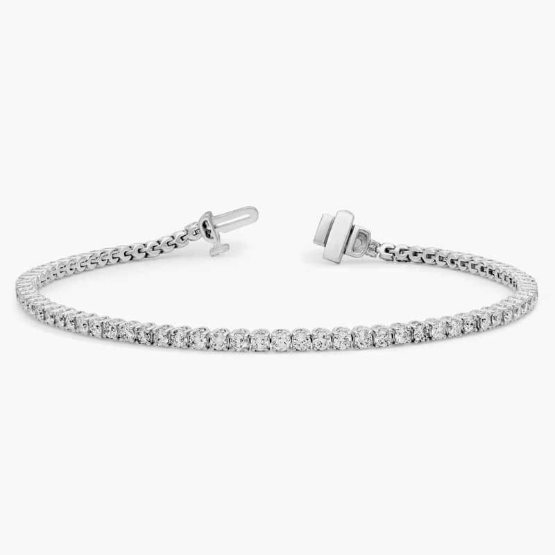 Rollover Diamond Tennis Bracelet in 14k White Gold (3 ct. tw.)