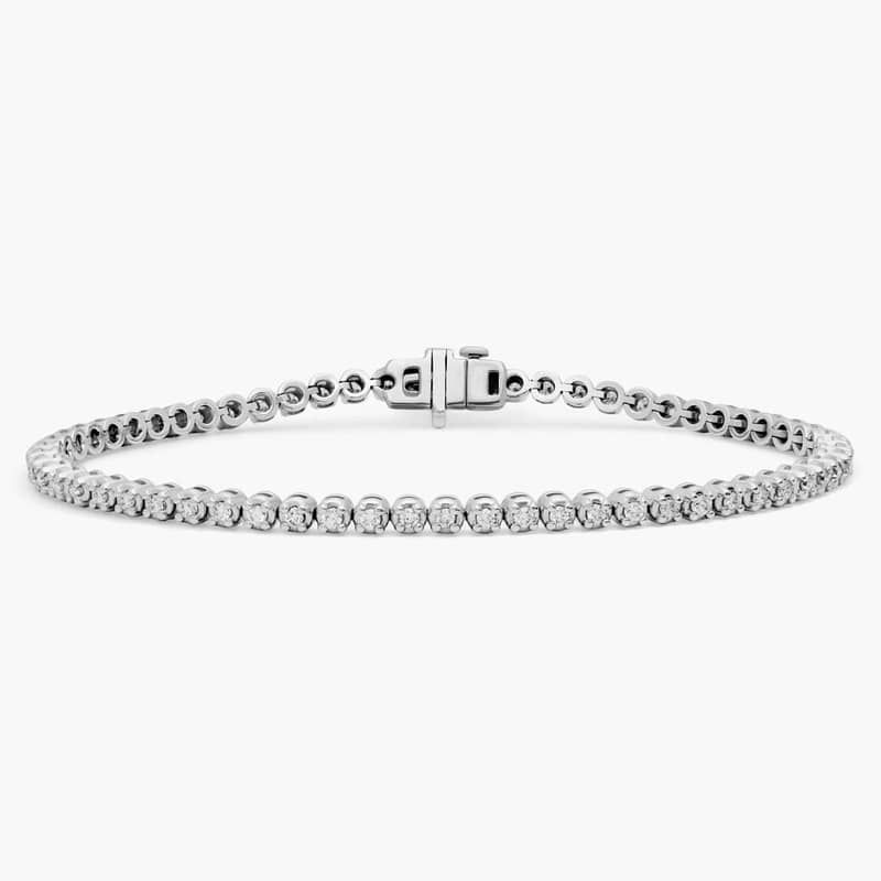 7 " Four Prong Diamond Tennis Bracelet In Platinum (1 Ct. tw. - H-I / SI1-SI2)