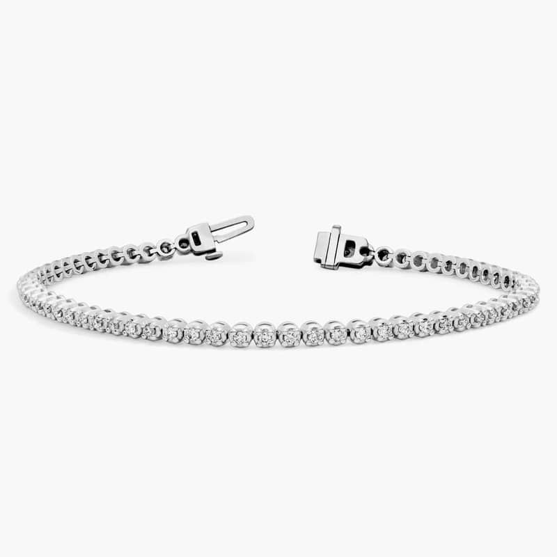 7 " Four Prong Diamond Tennis Bracelet In Platinum (1 Ct. tw. - H-I / SI1-SI2)