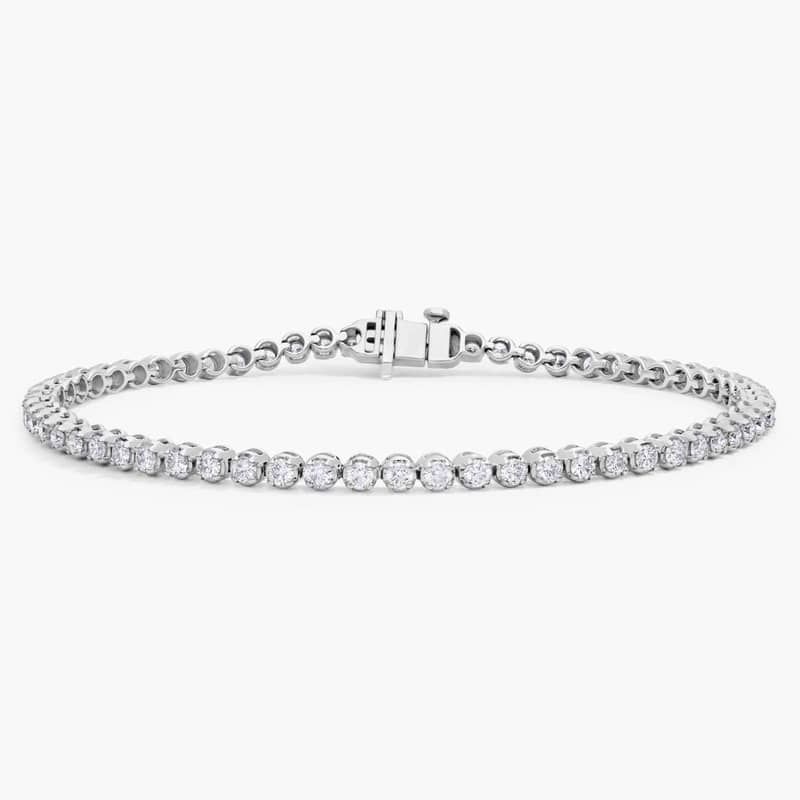 7 " Four Prong Diamond Tennis Bracelet In Platinum (2 Ct. tw. - H-I / SI1-SI2)