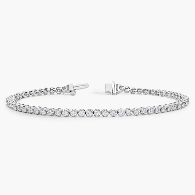 7 " Four Prong Diamond Tennis Bracelet In Platinum (2 Ct. tw. - H-I / SI1-SI2)