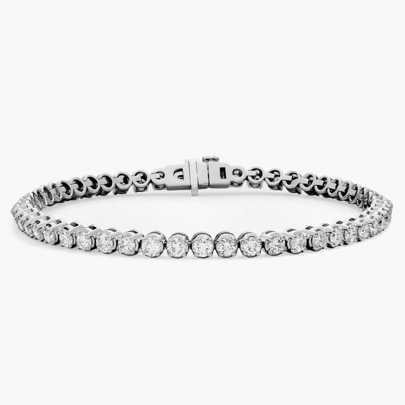 7 " Four Prong Lab-Grown Diamond Tennis Bracelet In 14k White Gold (5 Ct. - F-G / VS2-SI1)