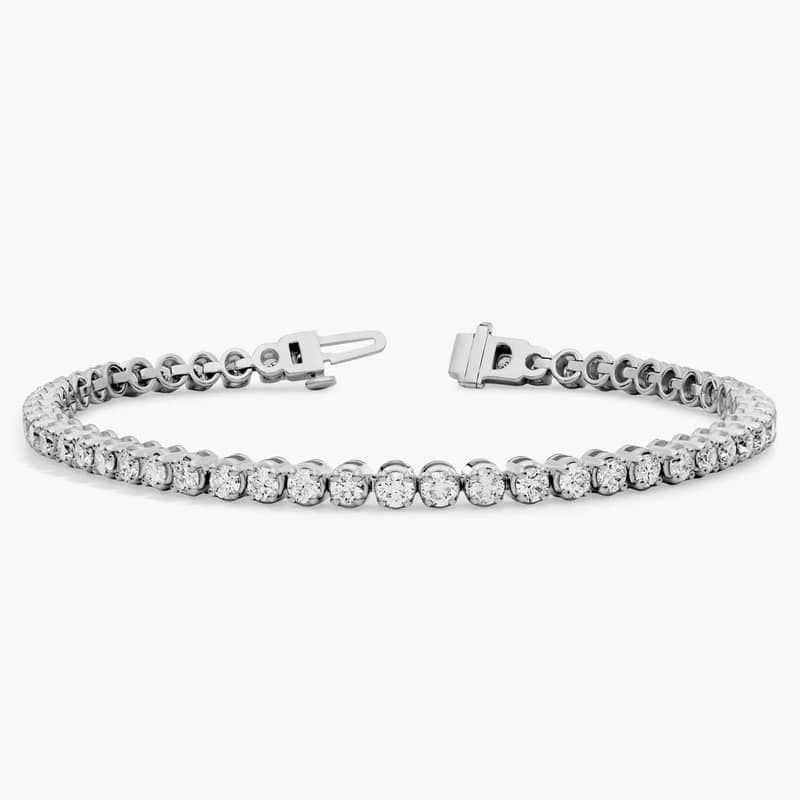 7 " Four Prong Lab-Grown Diamond Tennis Bracelet In 14k White Gold (5 Ct. - F-G / VS2-SI1)