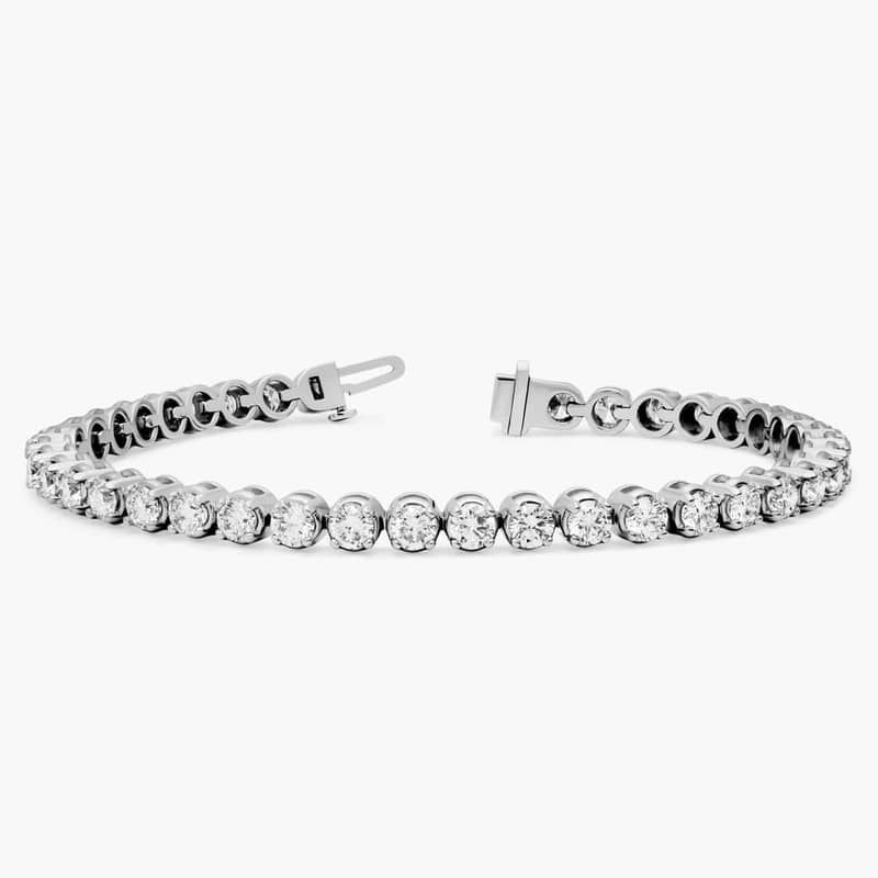 7 " Four Prong Diamond Tennis Bracelet In Platinum (7 Ct. tw. - H-I / SI1-SI2)