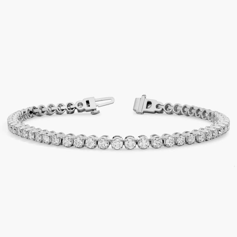 7 " Four Prong Diamond Tennis Bracelet In Platinum (8 Ct. tw. - H-I / SI1-SI2)