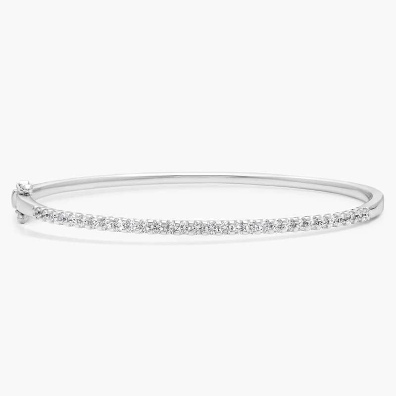Luna Diamond Bangle in 14k White Gold (1 ct. tw.)