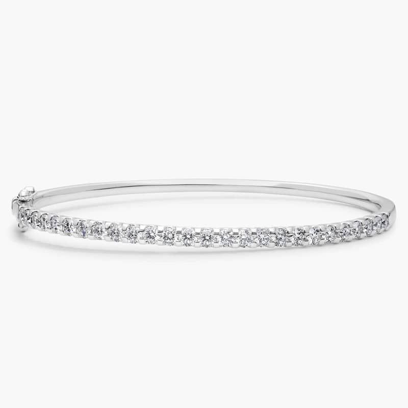 Luna Diamond Bangle in 14k White Gold (2 ct. tw.)