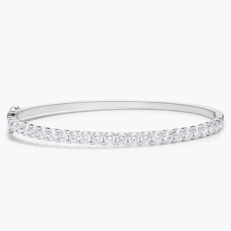 Luna Diamond Bangle in 14k White Gold (3 ct. tw.)