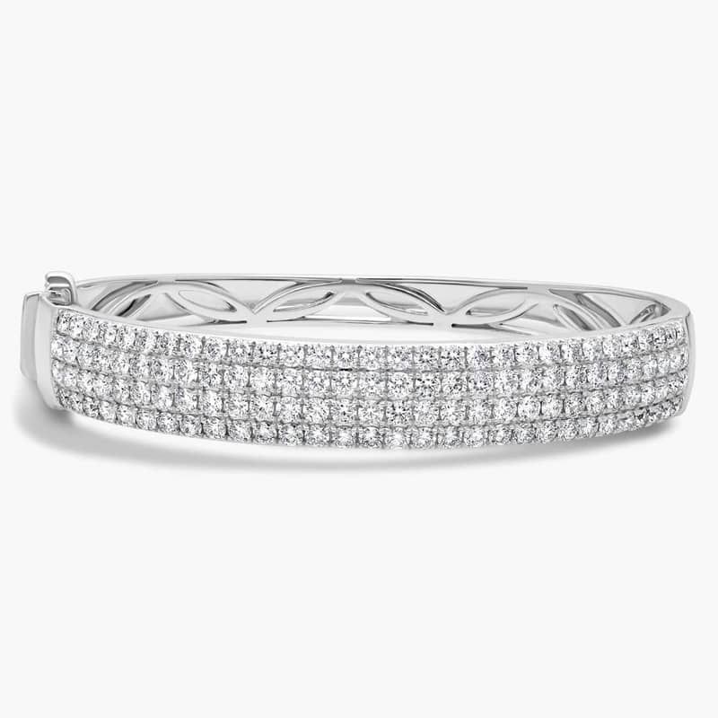 Diamond Multi-Row Bangle in 14k White Gold (5 ct. tw.)