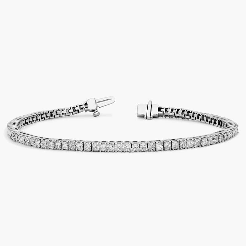 Lab Grown Diamond Princess-Cut Tennis Bracelet in 14k White Gold (5 ct. tw.)