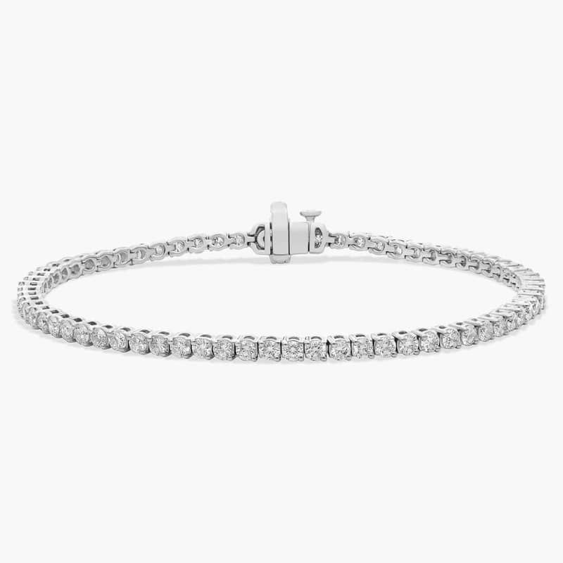 7 " Two-Prong Lab Grown Diamond Tennis Bracelet In 14K White Gold (3 Ct. tw. - F-G / VS2-SI1)