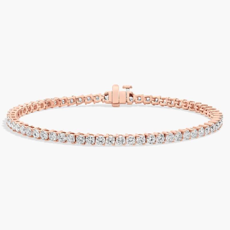 7 " Two-Prong Diamond Tennis Bracelet In 14K Rose Gold (5 Ct. tw. - H-I / SI1-SI2)