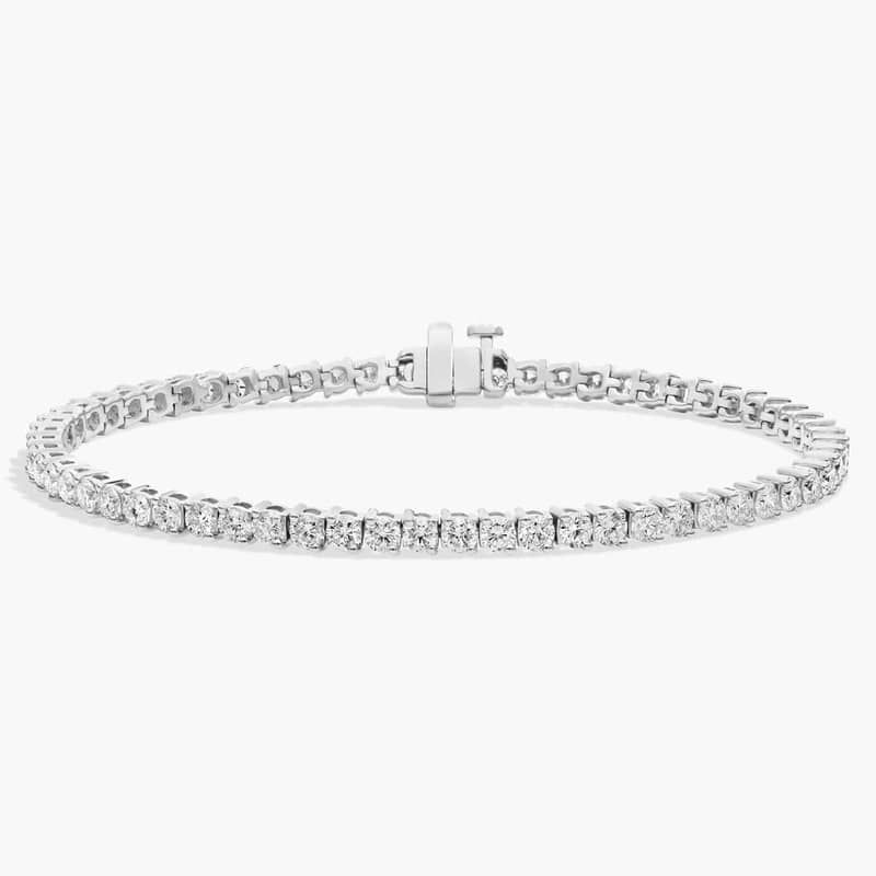 7 " Two-Prong Lab Grown Diamond Tennis Bracelet In 14K White Gold (5 Ct. tw. - F-G / VS2-SI1)