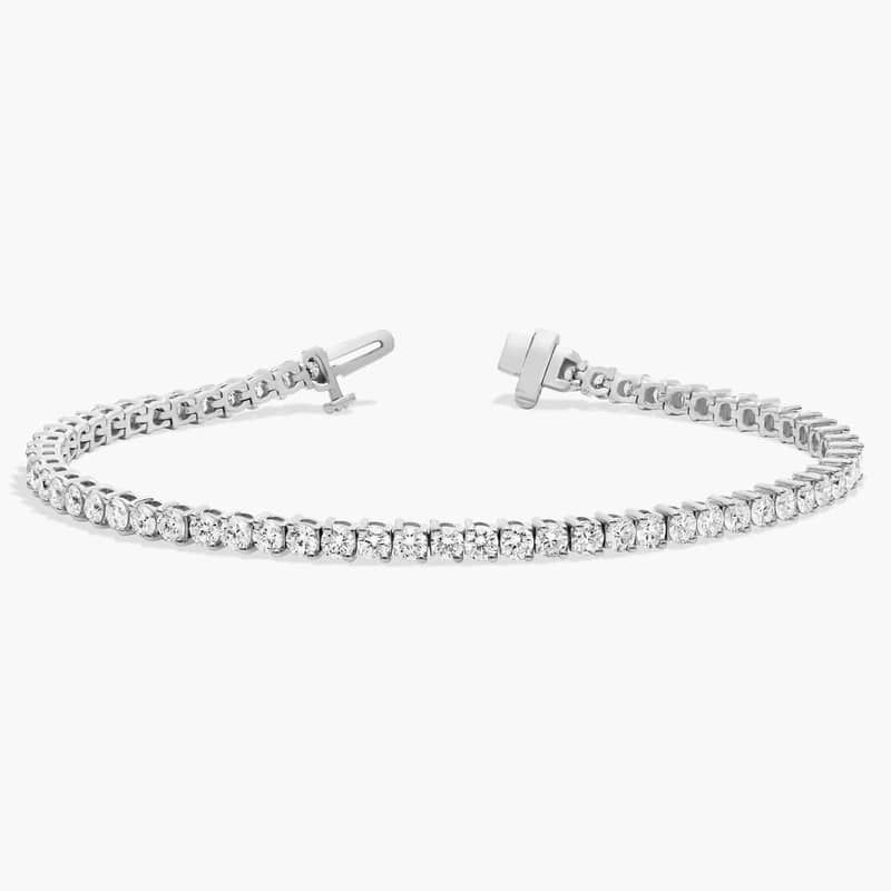 7 " Two-Prong Lab Grown Diamond Tennis Bracelet In 14K White Gold (7 Ct. tw. - F-G / VS2-SI1)