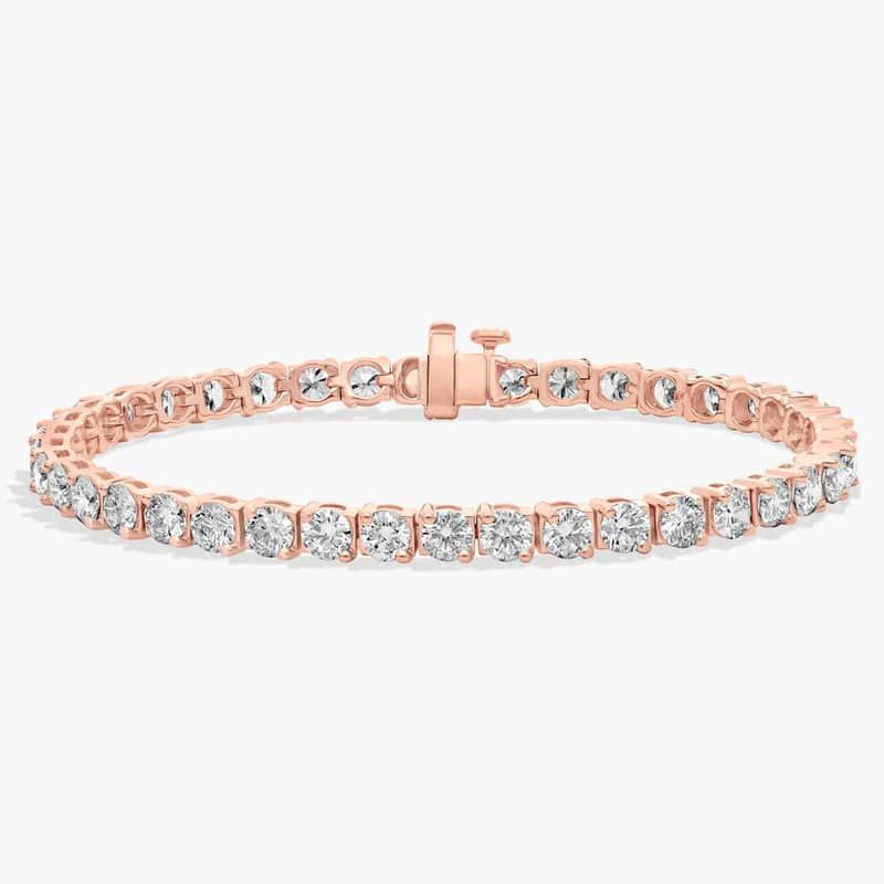 7 " Two-Prong Diamond Tennis Bracelet In 14K Rose Gold (8 Ct. tw. - H-I / SI1-SI2)