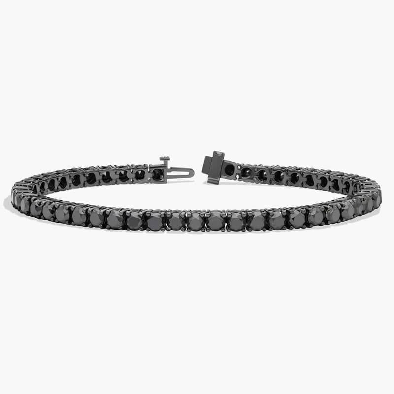Black Diamond Tennis Bracelet in Black Rhodium-Plated 14K White Gold (14 Ct. Tw.)