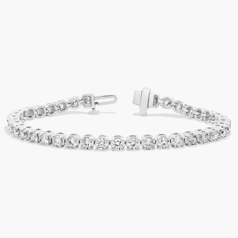 6 " Four Prong Diamond Tennis Bracelet In Platinum (4 Ct. tw. - H-I / SI1-SI2)