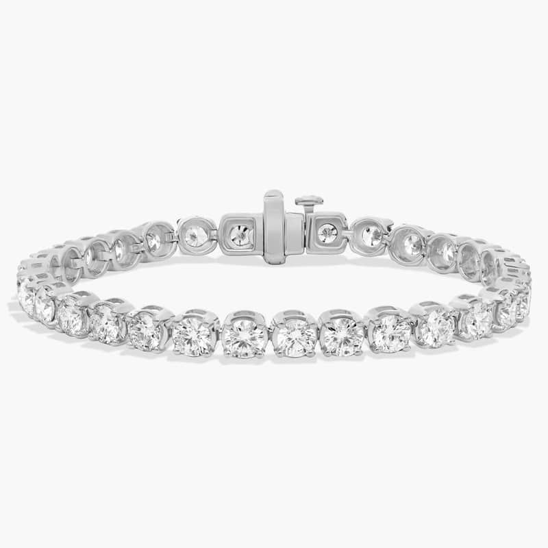 6 " Four Prong Diamond Tennis Bracelet In Platinum (7 Ct. tw. - H-I / SI1-SI2)