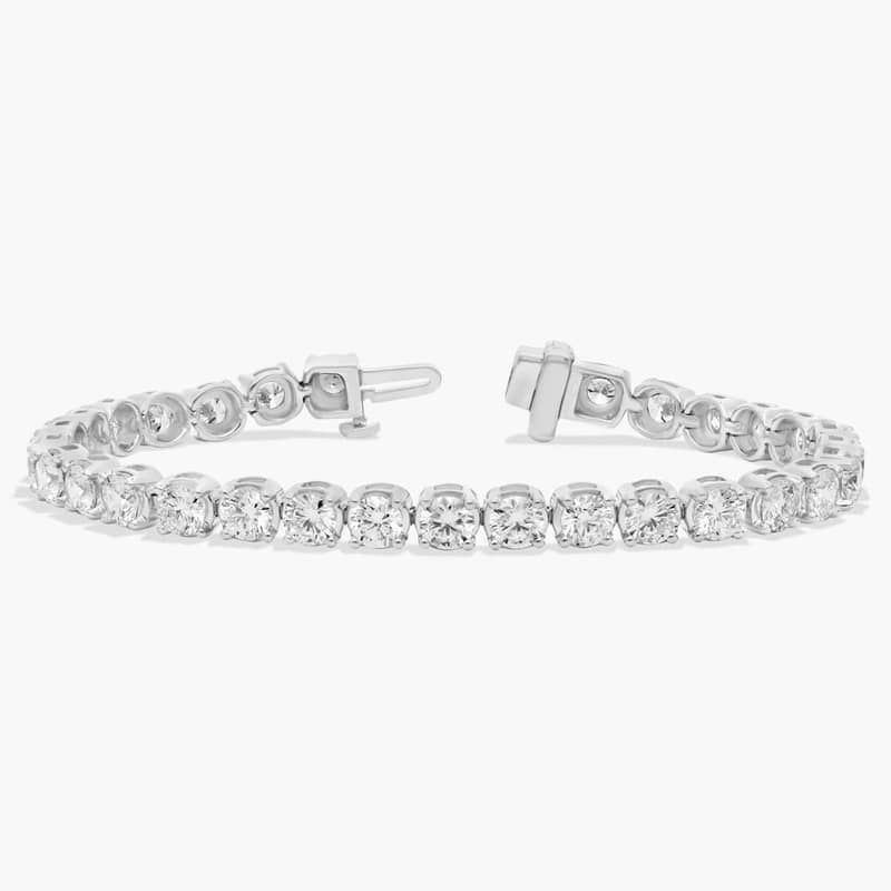 6 " Four Prong Diamond Tennis Bracelet In Platinum (7 Ct. tw. - H-I / SI1-SI2)