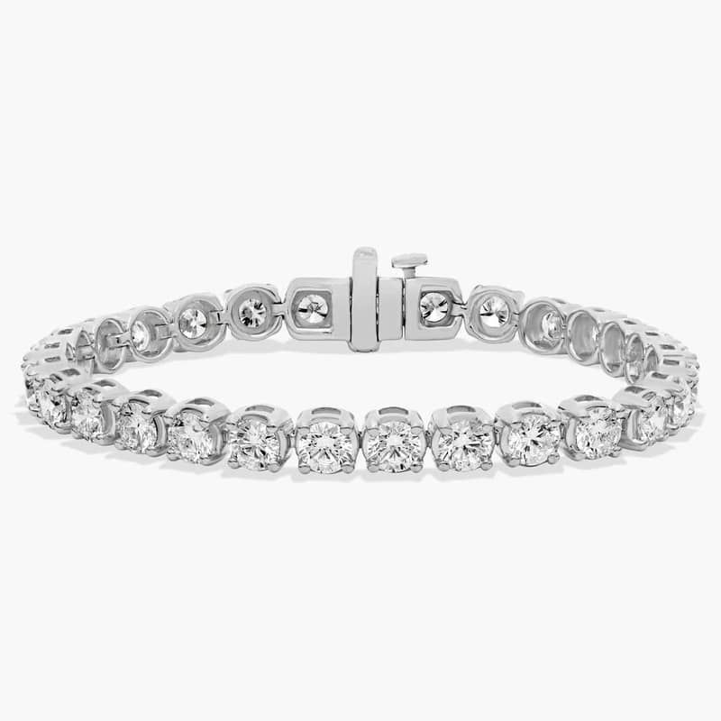 6 " Four Prong Diamond Tennis Bracelet In Platinum (8 Ct. tw. - H-I / SI1-SI2)