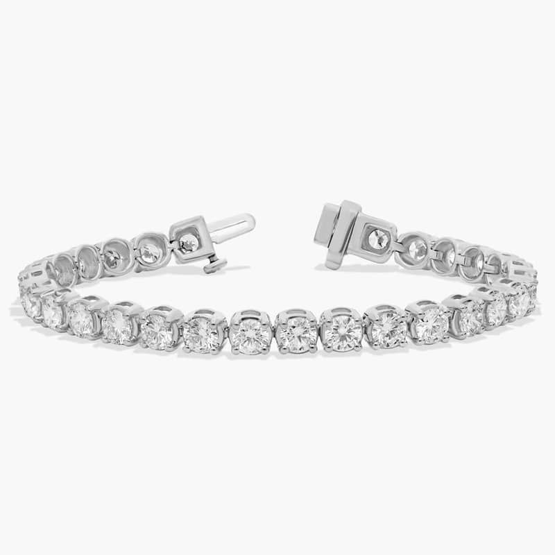 6 " Four Prong Diamond Tennis Bracelet In Platinum (8 Ct. tw. - H-I / SI1-SI2)