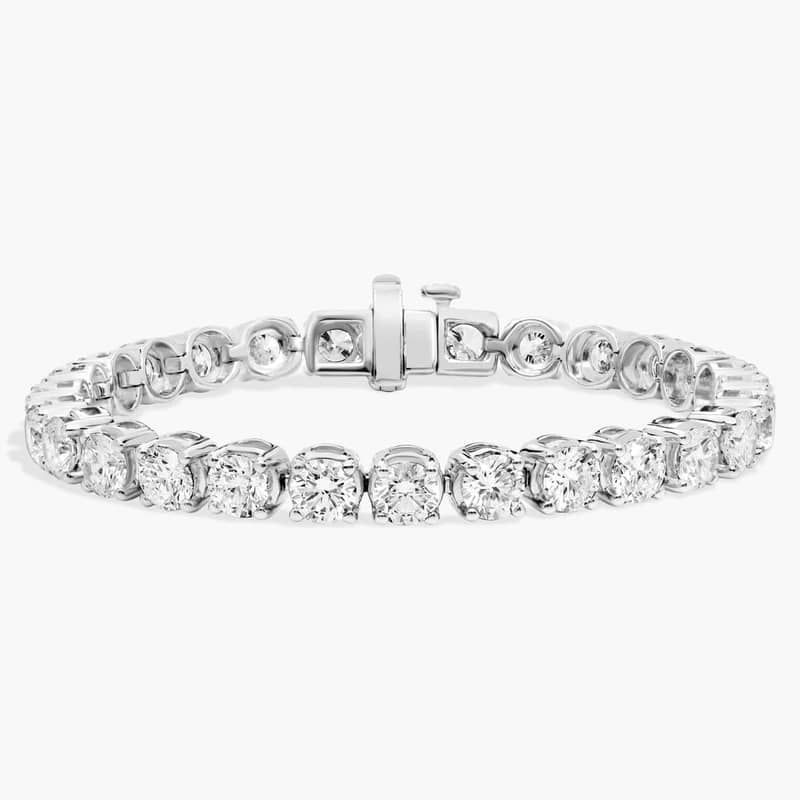 6 " Four Prong Diamond Tennis Bracelet In Platinum (10 Ct. tw. - H-I / SI1-SI2)