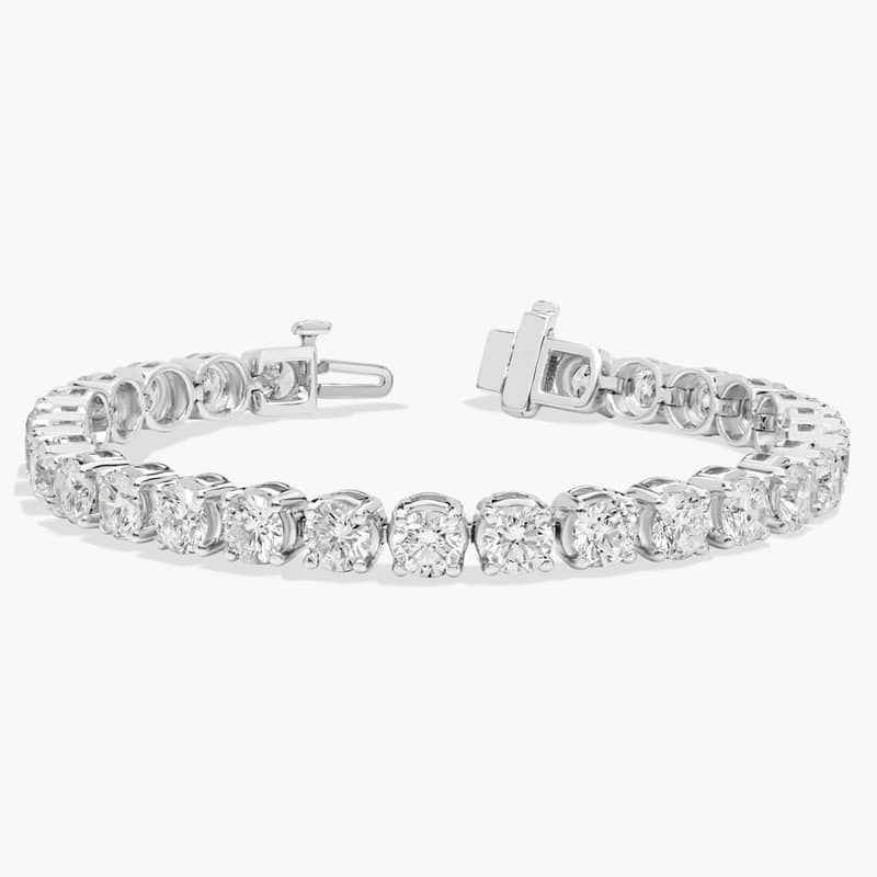 6 " Four Prong Diamond Tennis Bracelet In Platinum (10 Ct. tw. - H-I / SI1-SI2)