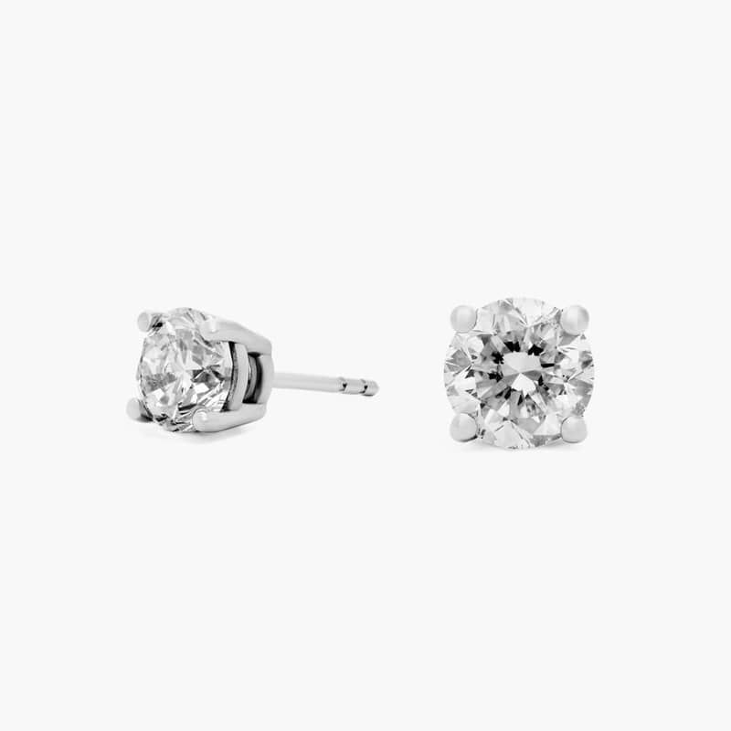 Diamond Stud Earrings in 14k White Gold (2 ct. tw.)