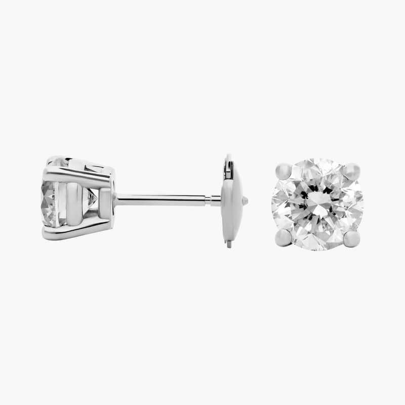 Diamond Stud Earrings in 14k White Gold (2 ct. tw.)