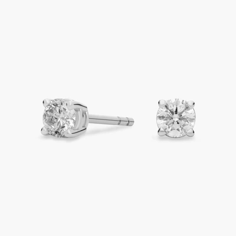 Canadian Diamond Stud Earrings in 18k White Gold (1/3 ct. tw.)