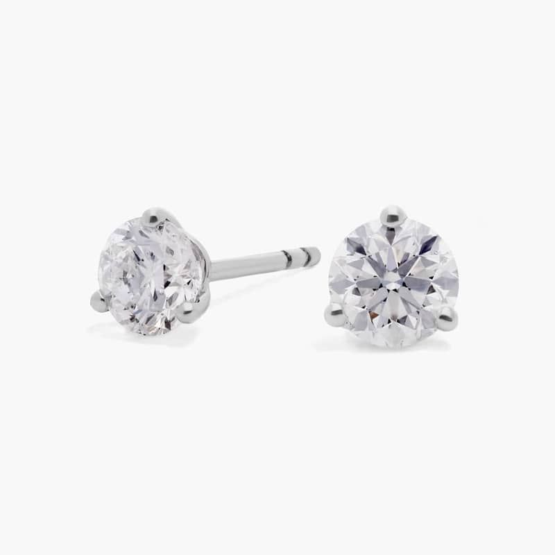 Martini Stud Earrings in 14K White Gold (1 ct. tw.)