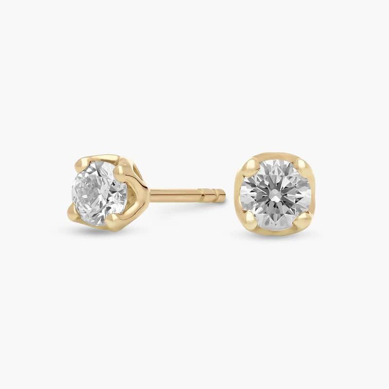 Tulip Stud Earrings in 18K Yellow Gold (1/2 ct. tw.)