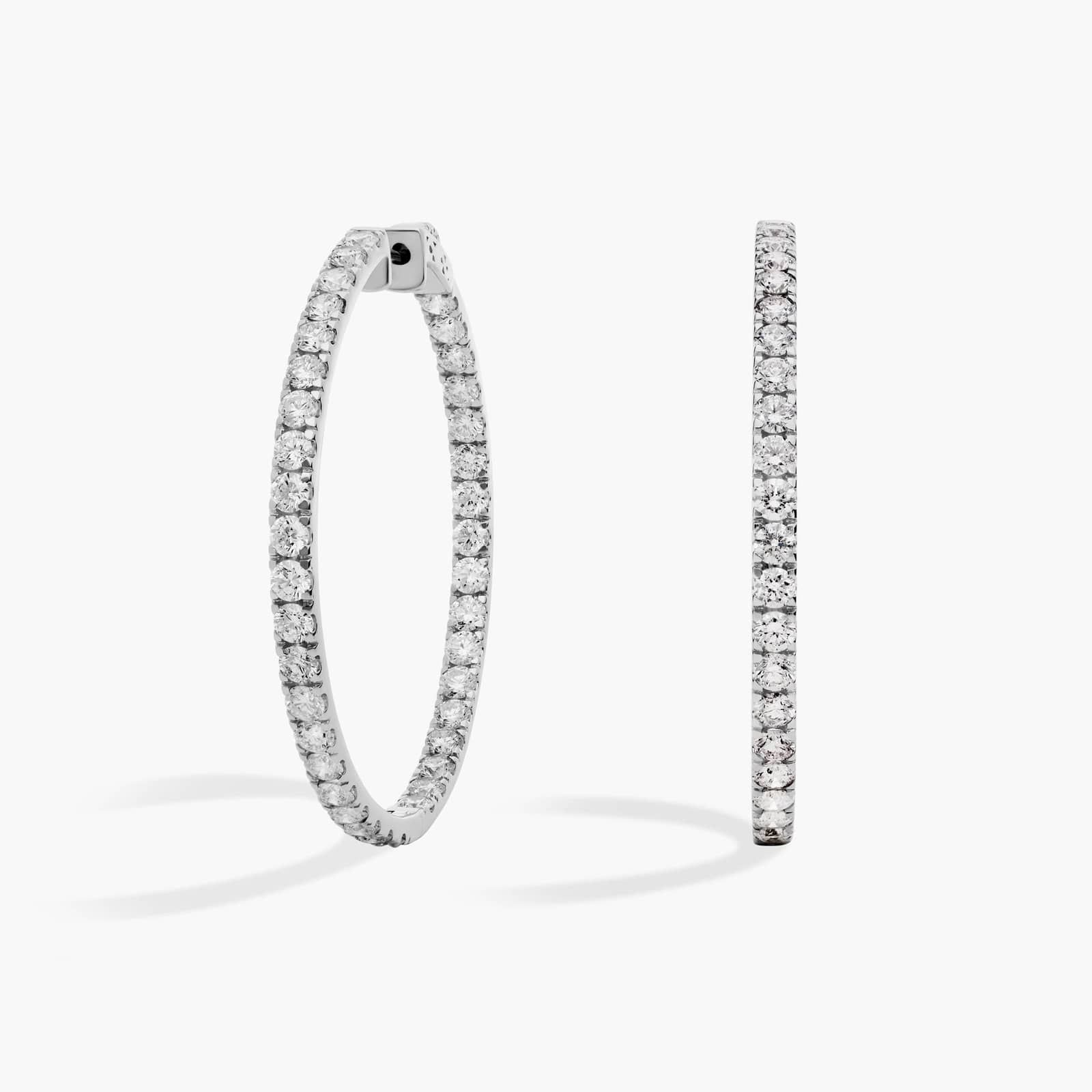 The Perfect Diamond Hoops in 14k White Gold (7 ct. tw.)