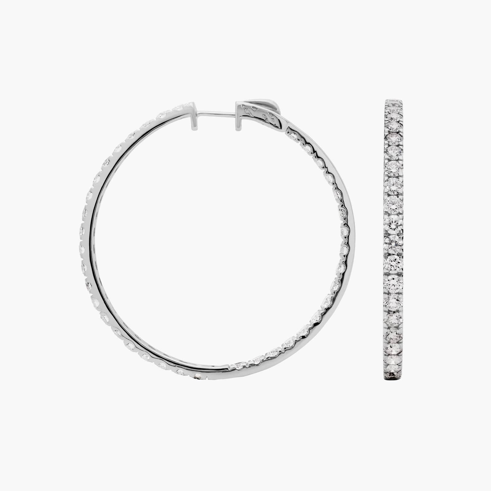 The Perfect Diamond Hoops in 14k White Gold (7 ct. tw.)