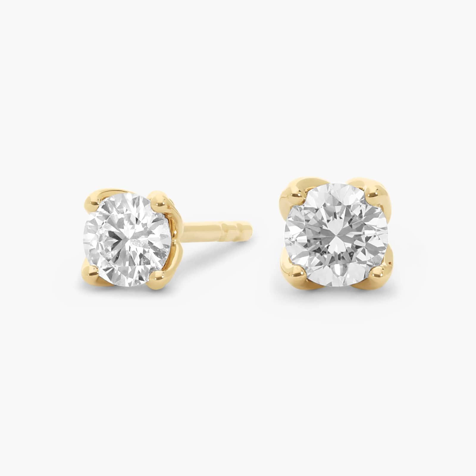 Petal Diamond Stud Earrings in 14K Yellow Gold (1/2 ct. tw.)