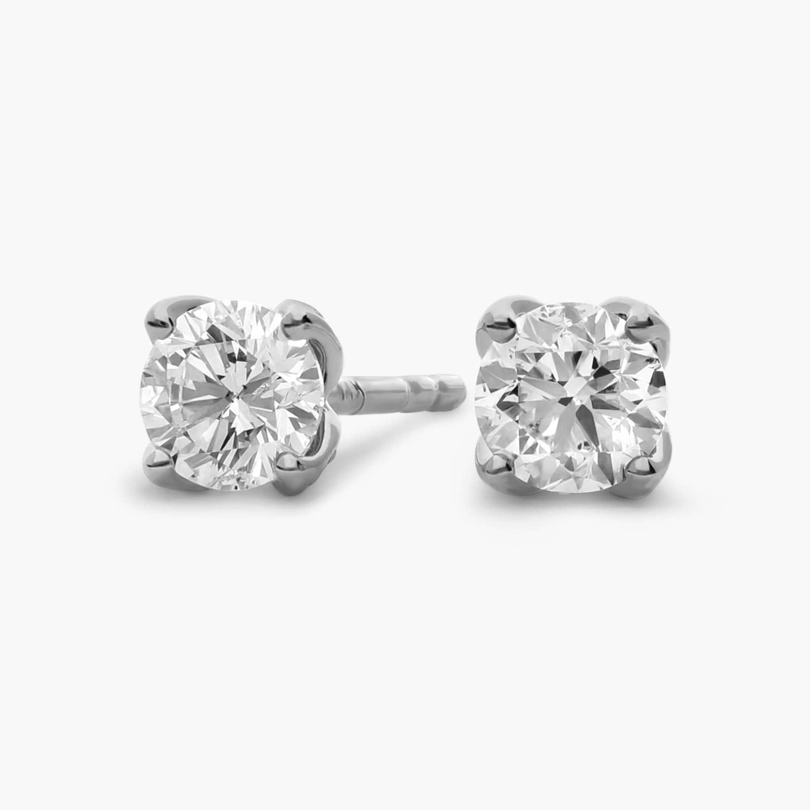 Petal Diamond Stud Earrings in 14K White Gold (3/4 ct. tw.)