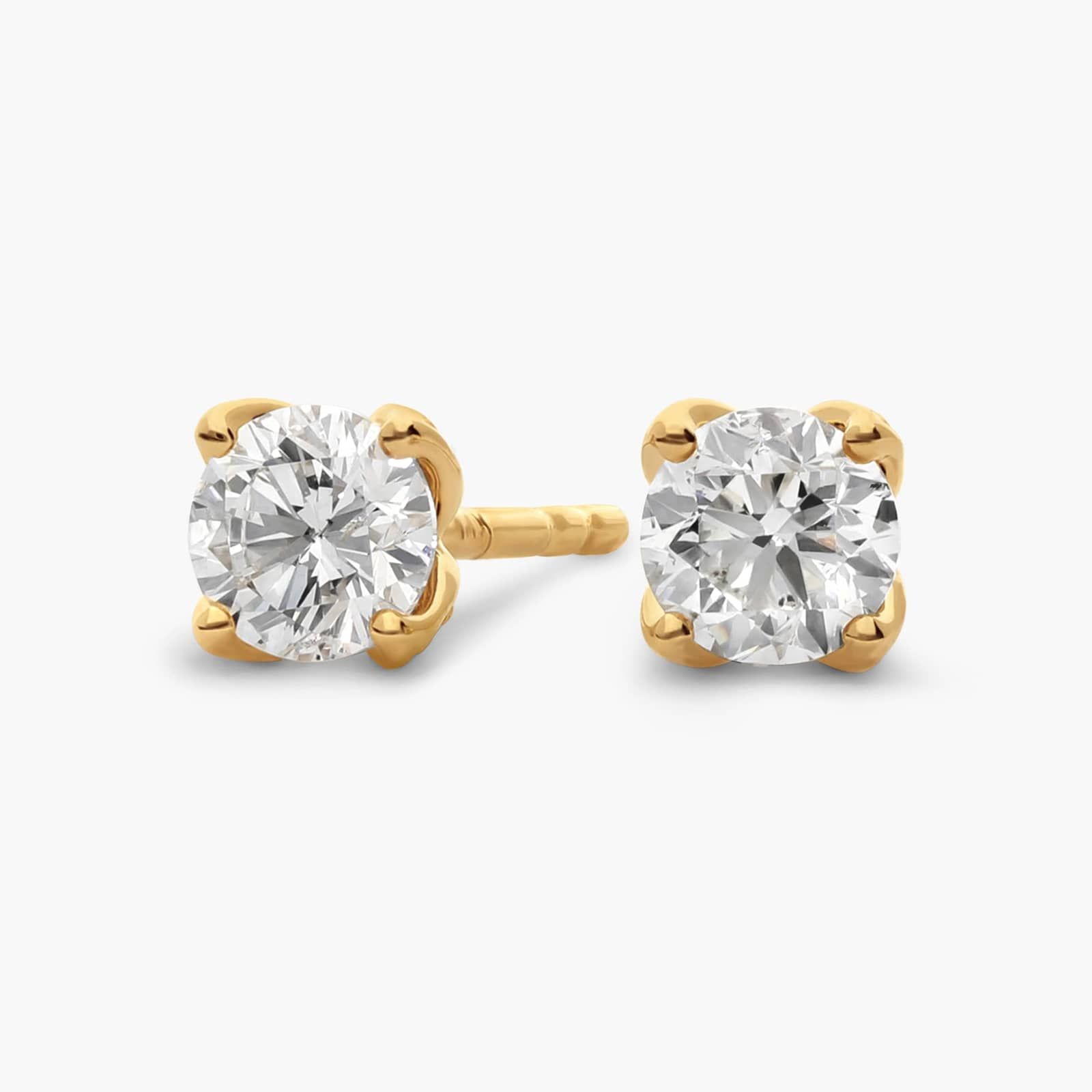 Petal Diamond Stud Earrings in 14K Yellow Gold (3/4 ct. tw.)