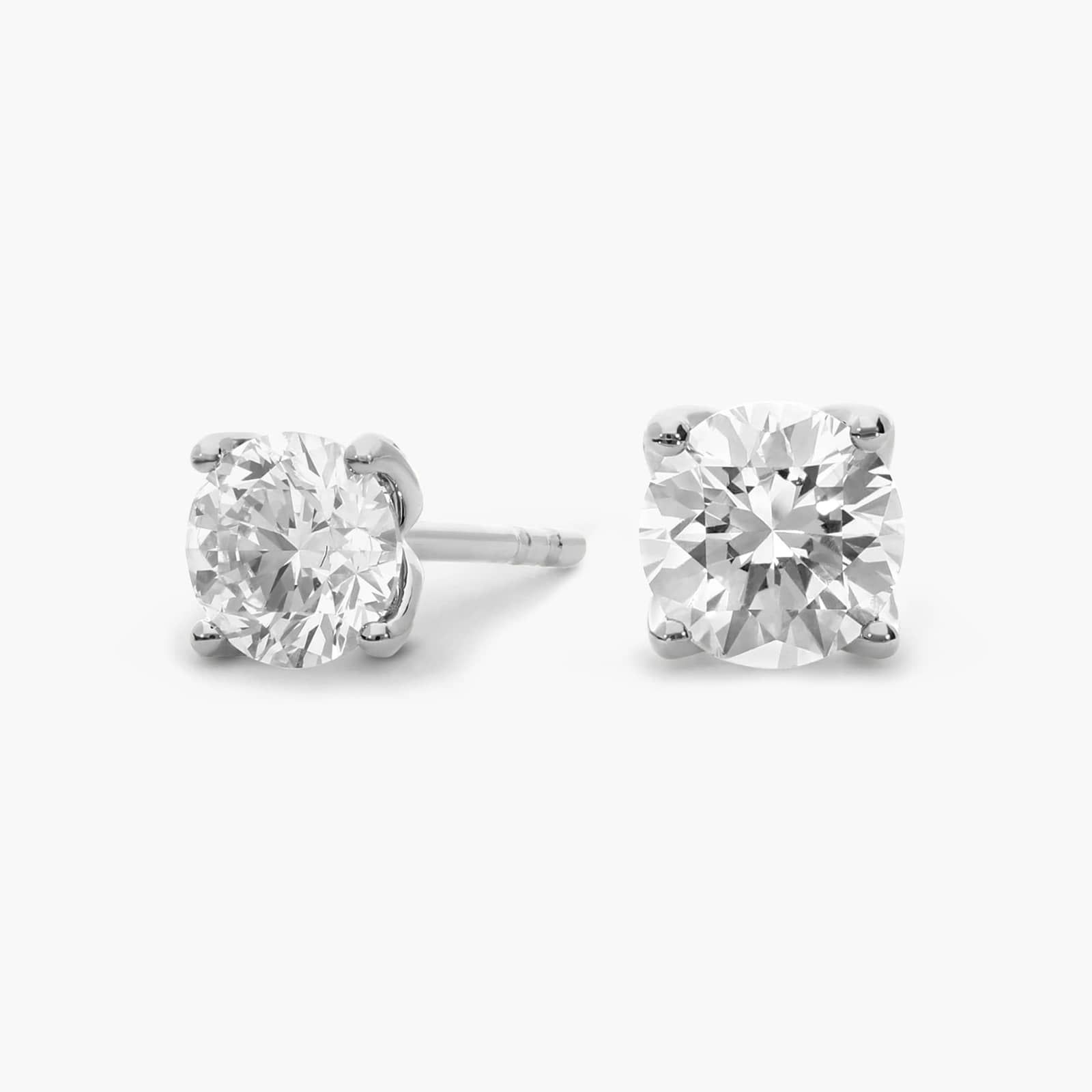 Petal Diamond Stud Earrings in 14K White Gold (1 ct. tw.)
